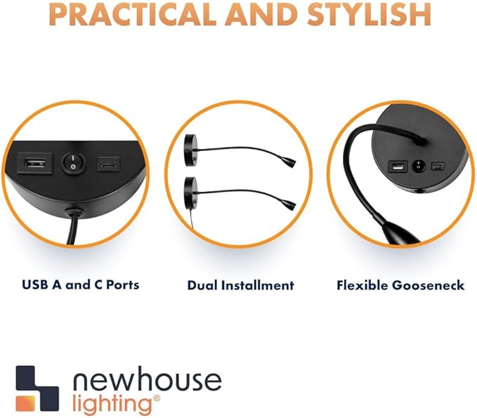 Newhouse Lighting 4.5 in. W x 15 in. H Cole Gooseneck Reading Light in Matte - Image 5