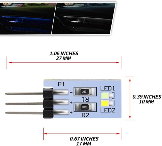 NJSBYL 4PCS LED Door Handle Circuit Board - Image 7