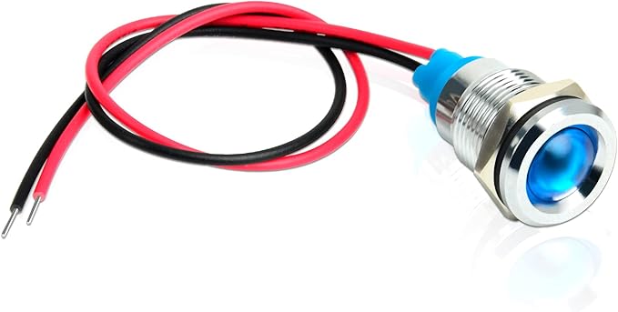 GASHER 110V/24V/12V 20mA Energy Saving Indicator Light Mounting Hole Size 12mm - Image 7