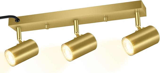3 Light Track Lighting Kit, Industrial LED Wall Light by HOME
