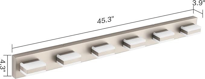 SOLFART Bathroom Vanity Lights, Brushed Nickel Light Fixtures - Image 5