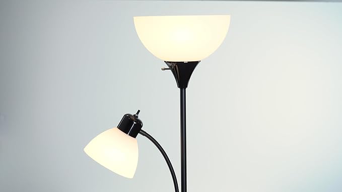 GLOBE Electric 67135 72" Torchiere Floor Lamp and Adjustable Reading Light - Image 2