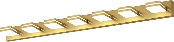 SineRise LED Modern Bathroom Vanity Light Fixtures, Brass Modern Acrylic by SINERISELIGHTING