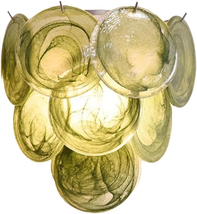Modern Artistic Wall Sconce, Iridescent Layered Glass Disc Wall Lamp, Unique by Unknown