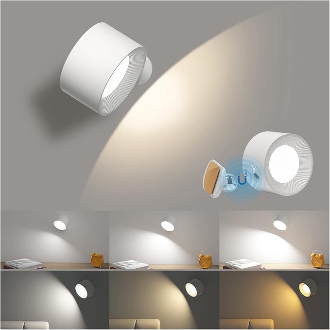 Battery Operated Wall Light, LED Lamp by AKSDA