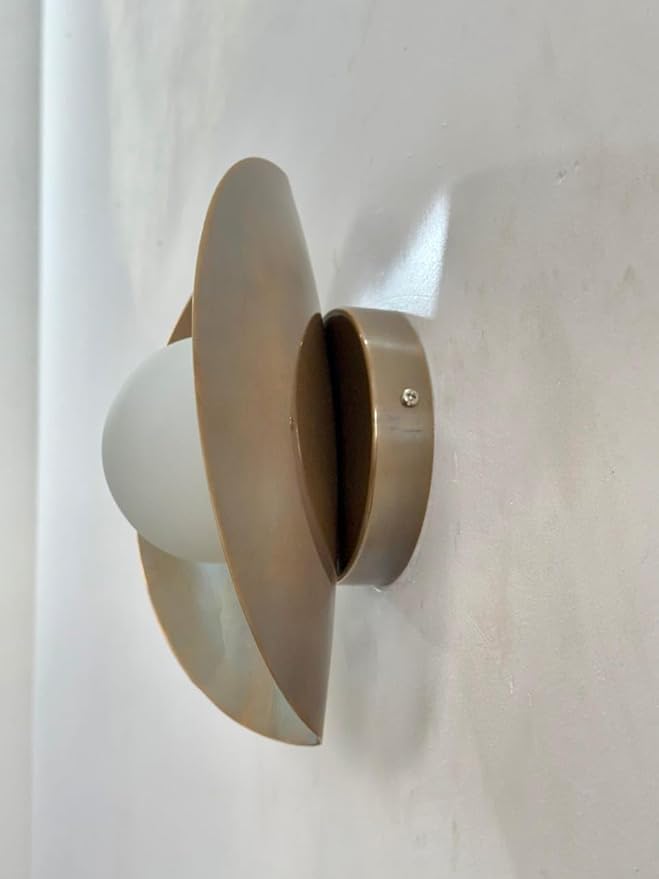Modern Industrial Brass Wall Sconce Light, Mid Century Wall Lamp - Image 6