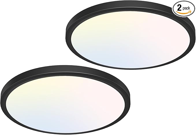 libtit 12 inch Flush Mount LED Ceiling Light Fixture, 3000K 4000K 6500K by Libtit