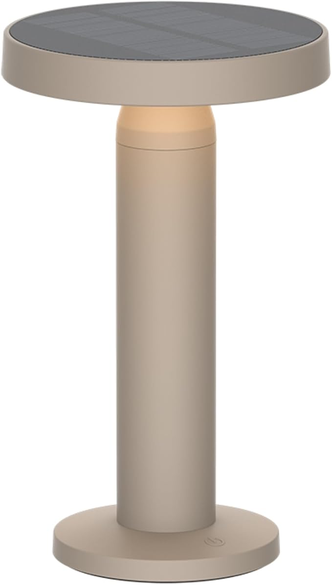 Round Solar Table Lamp – Portable LED Light by VerLuce