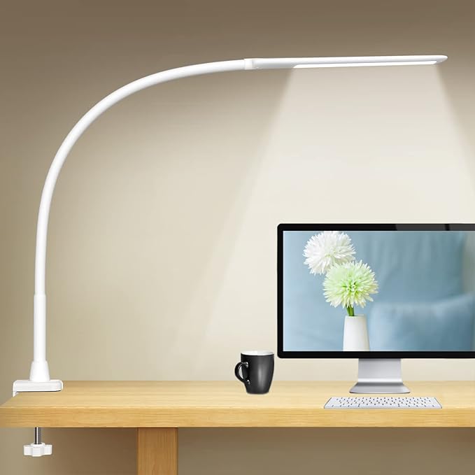 YOUKOYI LED Desk Lamp with Clamp, Flexible Gooseneck Architect Table Lamp by YOUKOYI