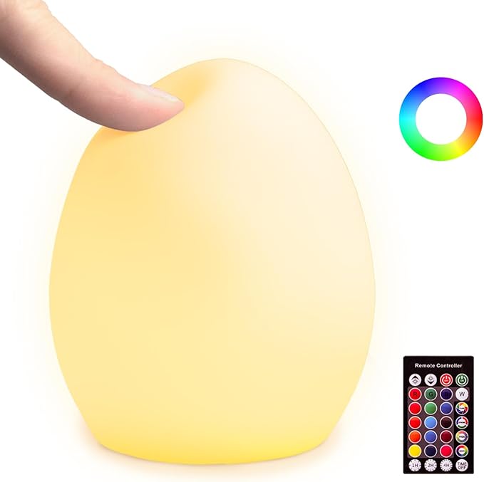 Baby Night Light, Rechargeable Egg Nightlight by OEDOC