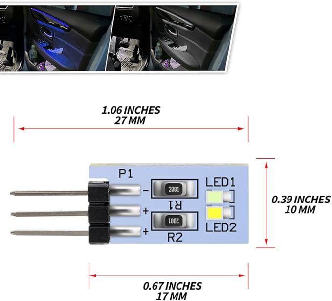 NJSBYL 10PCS Interior Ambient Lighting LED Circuit Board - Image 7