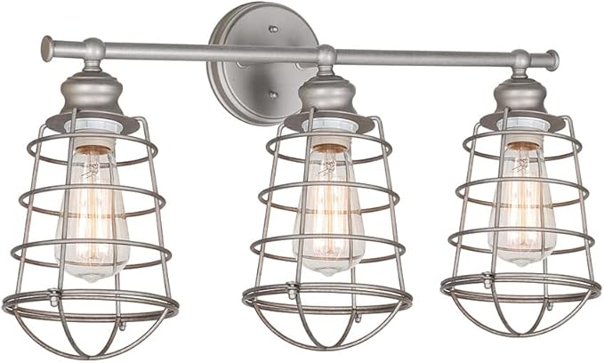 Design House 519728 Ajax Industrial Modern 3-Light Indoor Bathroom Vanity Light by DesignHouse