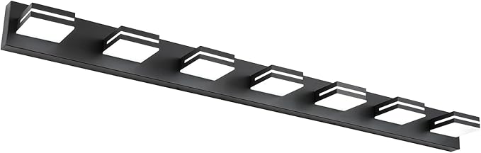 SineRise LED Modern Bathroom Vanity Light Fixtures, Matte Black Modern Acrylic by SINERISELIGHTING