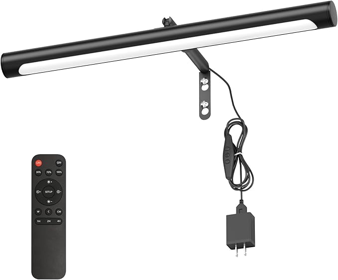 Picture Lights for Paintings Plug in, Remote Control Gallery Painting Wall by Coinmit