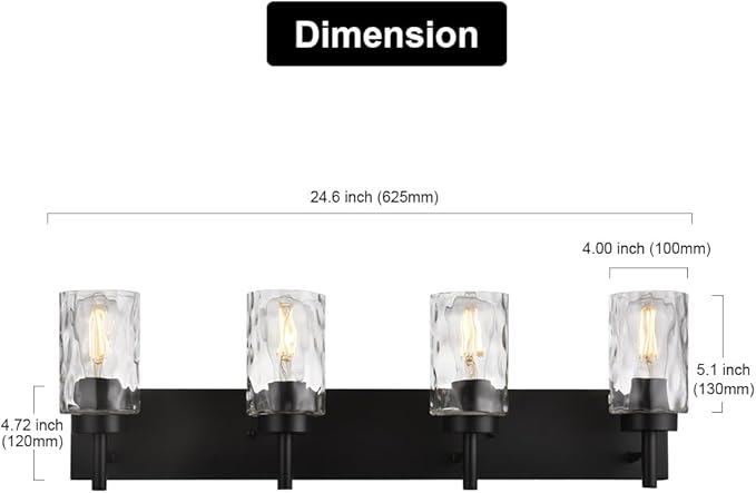 BONLICHT 4 Light Wall Vanity Bathroom Lights - Image 3