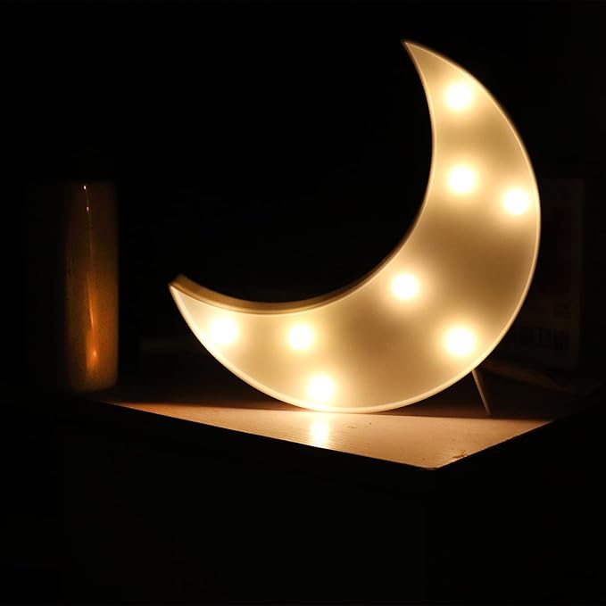 AUSAYE 3 PCS 3D Crescent Moon Light Cloud Led Star Lamp, Decorative Night - Image 3