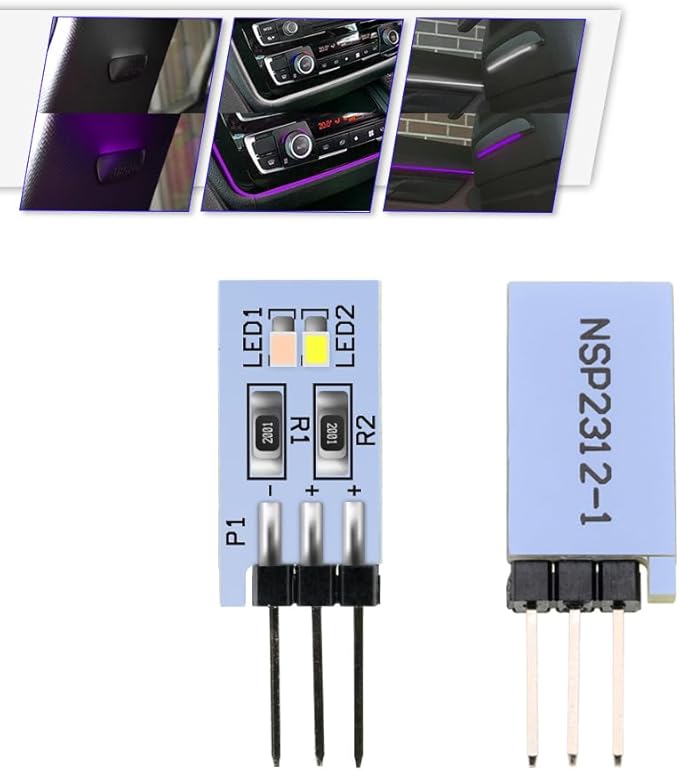 NJSBYL 2PCS Purple-White Interior Ambient Lighting Circuit Board - Image 6