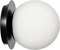 Modern Glass Globe Wall Sconce: Black Single Light by FeaseyFeaturedProducts