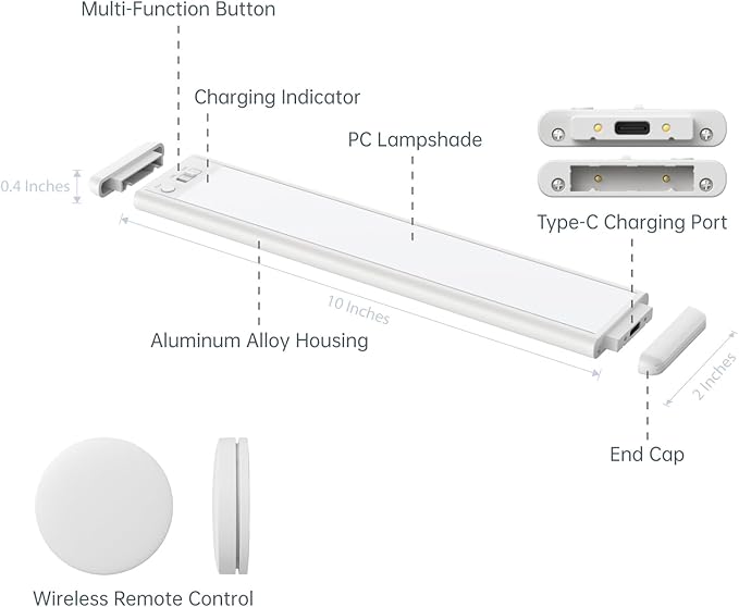10 Inch Under Cabinet Lighting, Expandable LED Cabinet Light - Image 8