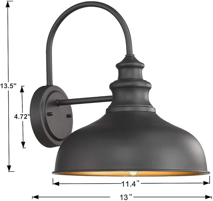 Bestshared Outdoor Barn Lights, 4 Pack Outdoor Wall Sconce, Weather Resistant - Image 3