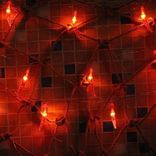 OKBA 2pack red Chili Pepper String Lights, 40 LED Pepper String lamp Indoor - Image 7