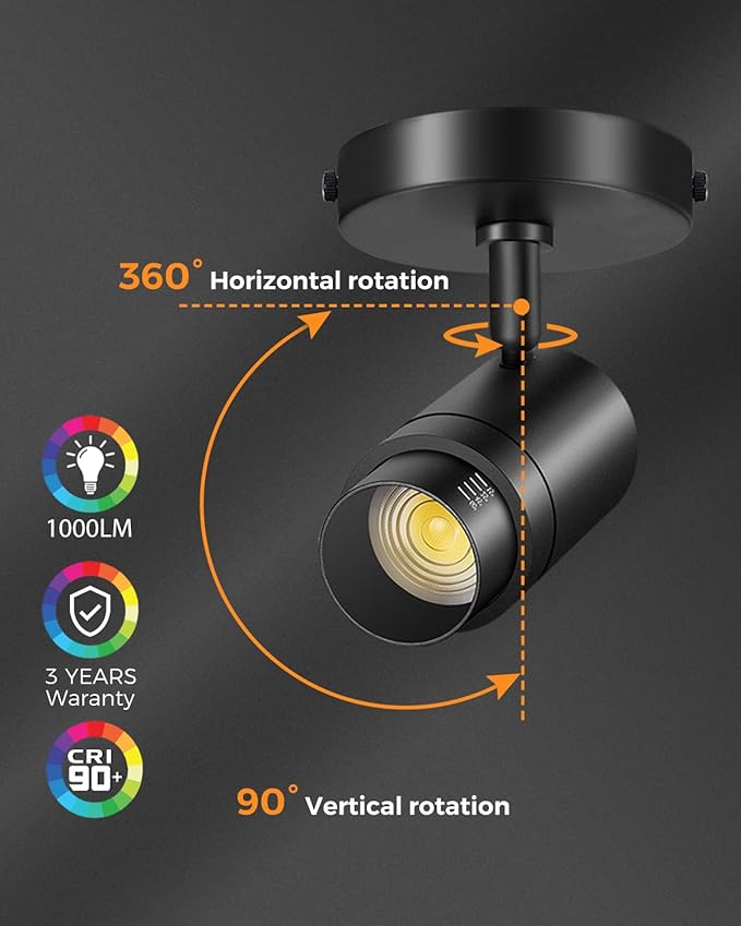 Zoomable LED Ceiling Spot Lights Indoor Adjustable Ceiling Spotlight Fixture - Image 6