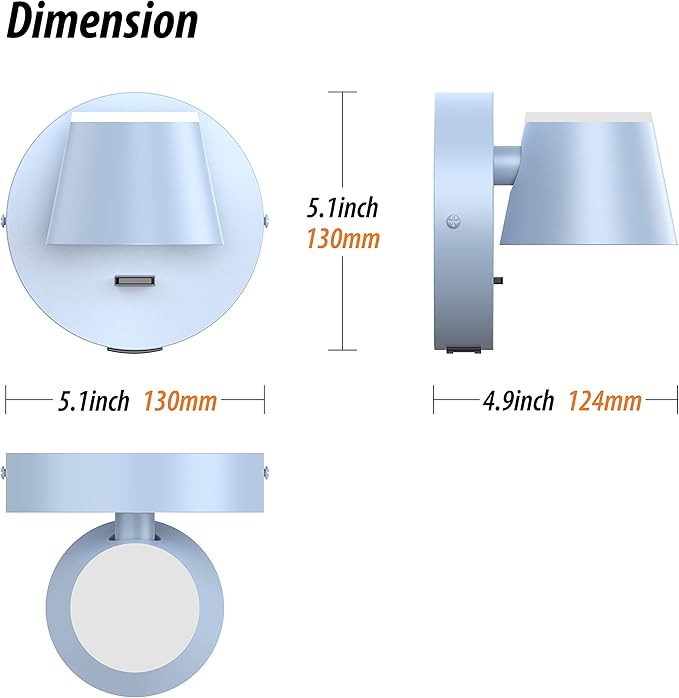URSOLA Wall Light Set of Two, LED Wall Sconce - Image 2