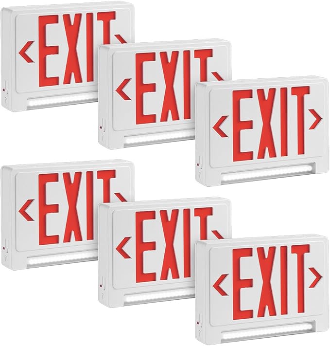 Ciata 6 Pack Ultra Bright Energy-efficient Lighted Exit Signs by Ciata