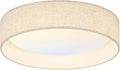 Modern Linen LED 13 Inch Ceiling Light Fixture by HILUXIA