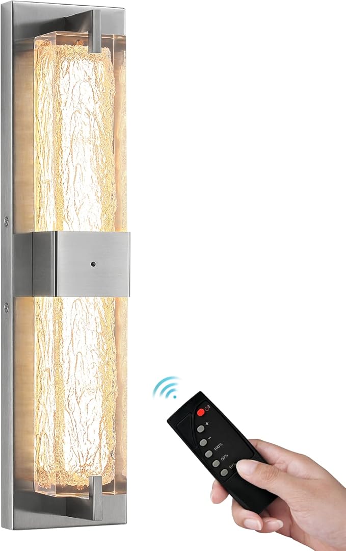 Battery Operated Resin Wall Sconce - Image 8