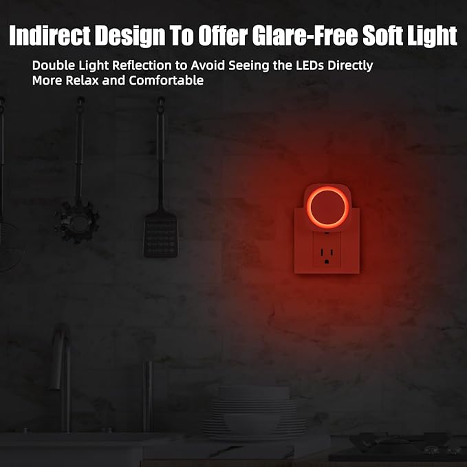 LED Night Lights Plug into Wall, Indirect Soft Dimmable Night Light - Image 3