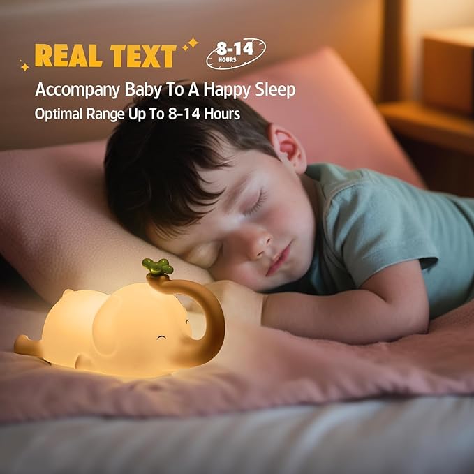 Silicone Elephant Night Light for Kids - Image 2