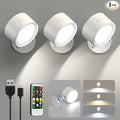 LED Wall Sconces 3 Pcs with Remote, Wall Mounted Lights Rechargeable Battery by BringYouWarmLightingCare