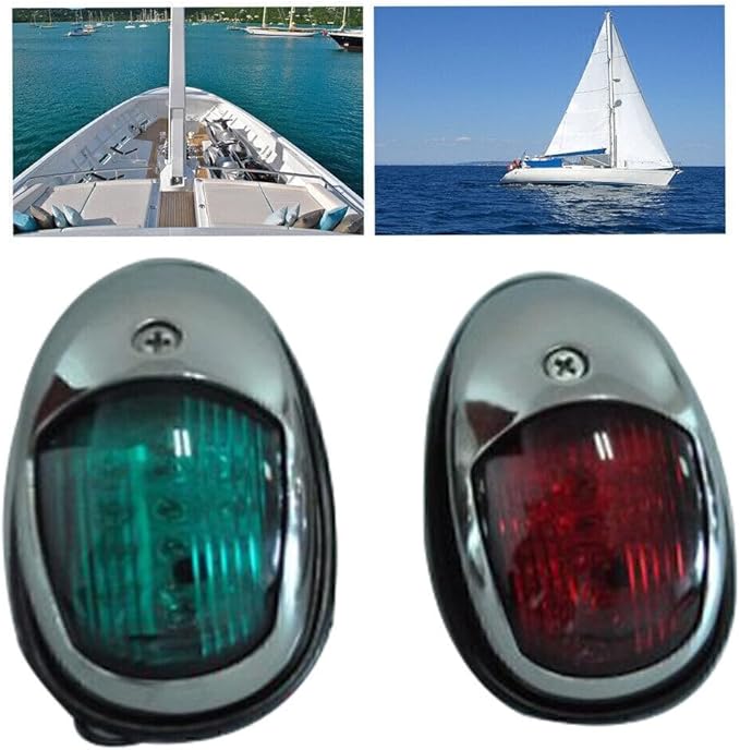 LED Navigation Lights Stainless Steel Housing-Port/Starboard Marine/Boat Lamp - Image 3