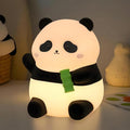 Panda Night Light, 50-Hour Battery & Pat-to-Change Brightness, Squishy Silicone by Rytinazzz