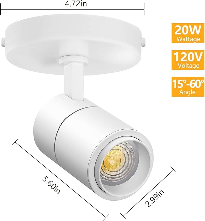 VANoopee 3-Color Zoomable LED Ceiling Spotlight Flush Mount Adjustable - Image 8