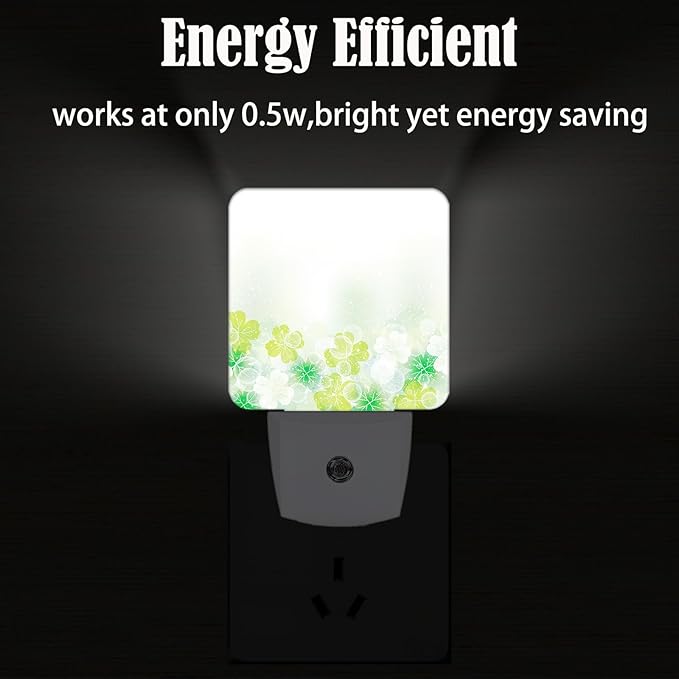 St Patrick's Day Floral Nature Leaf Night Light, Plug-in Night Lights - Image 4