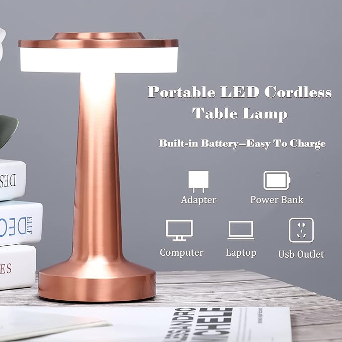 Riakrum 4 Pcs LED Portable Cordless Table Lamp - Image 3
