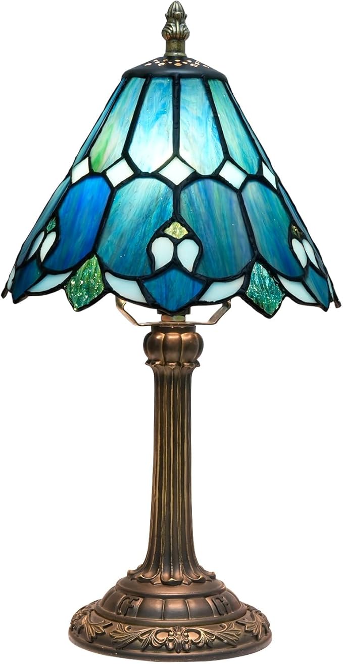 Tiffany Lamp Bedside Table Lamp-Nightstand, Stained Glass Lamp by wecrejoniTiffanyStainedGlassTableLamp