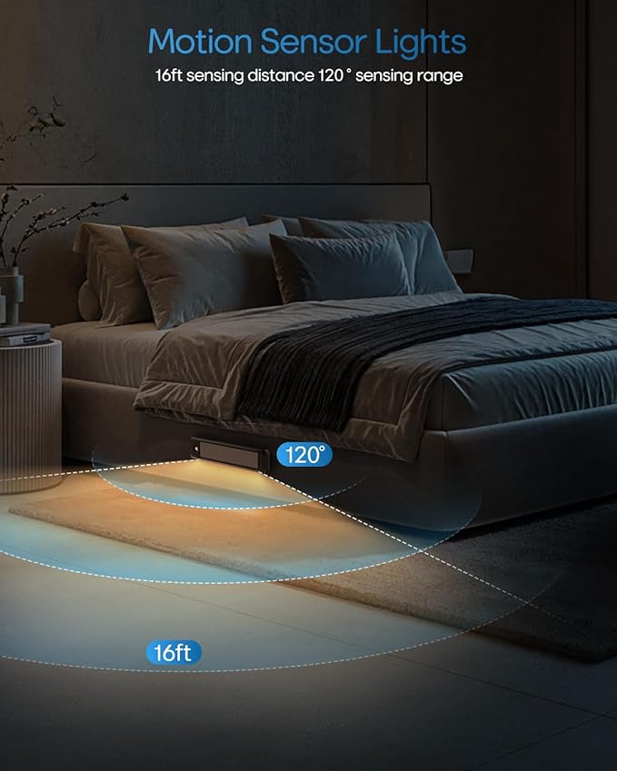 HIBOITEC Under Cabinet Lighting Wireless, 56 LED Closet Lights Motion Sensored - Image 5