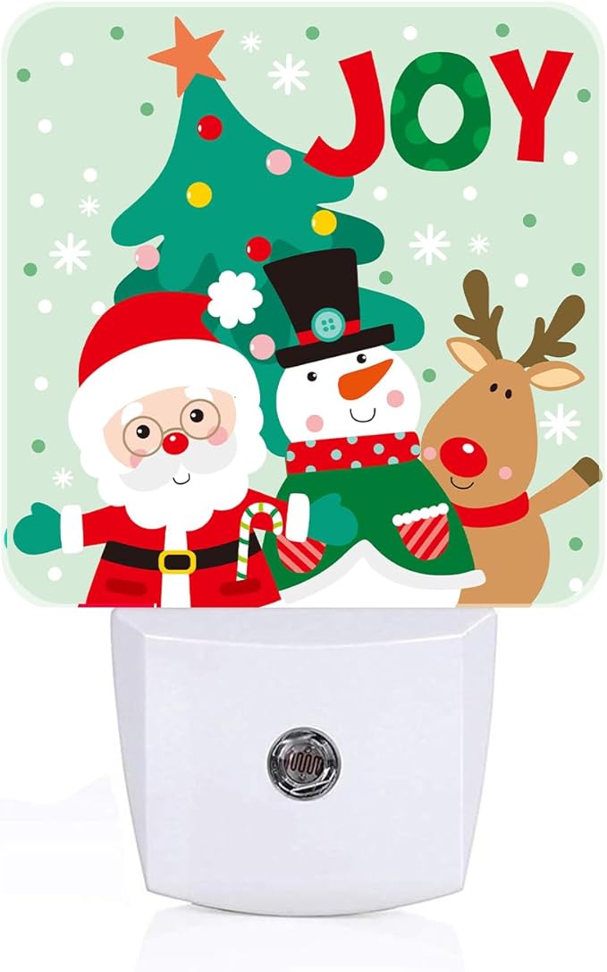 Santa Claus Snowman and Reindeer Night Light, Plug Into Wall by Unknown
