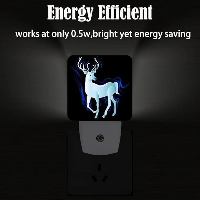 Blue Deer Night Light, Plug Into Wall Decor - Image 4