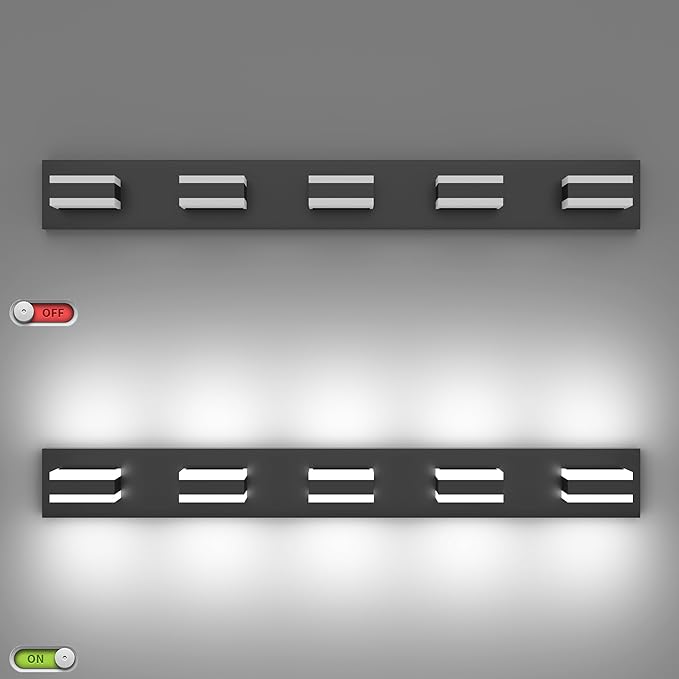 SOLFART 5 Lights Bathroom Light Fixtures Modern Bathroom Lights Over Mirror - Image 6