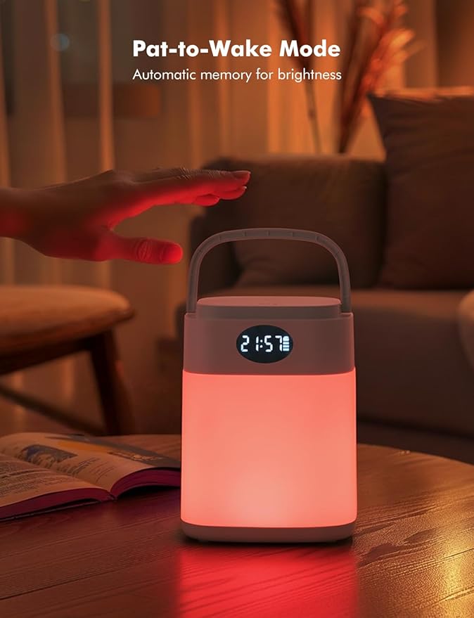 YHW RGB Touch Table Lamp, Dimmable Small RGB Bedside Bed Lamp - Image 6