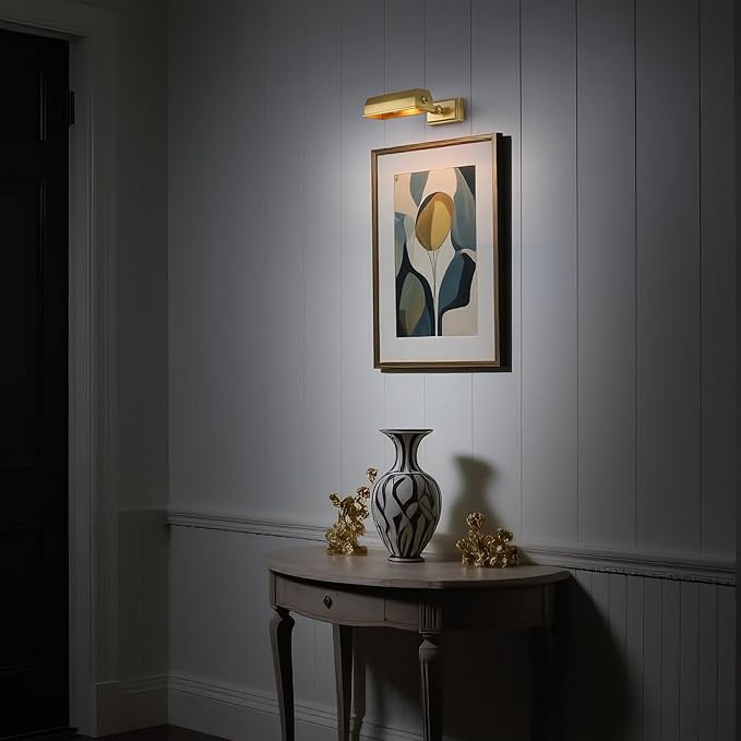 Picture Lights for Wall Hardwired, Brush Gold Art Light, 2700k Dimmable Gallery - Image 6