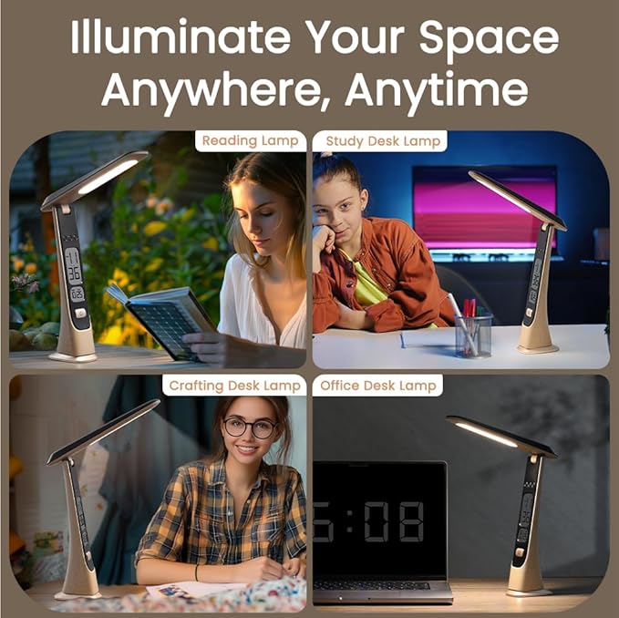WILIT Rechargeable Lamps Cordless Table Lamp, Foldable Portable Desk Lamp - Image 4