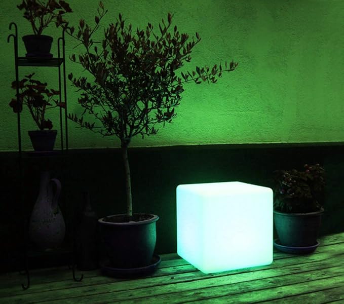 Mr.Go Rechargeable LED Color-Changing Light Cube 8", Dimmable Soothing Mood Lamp - Image 9
