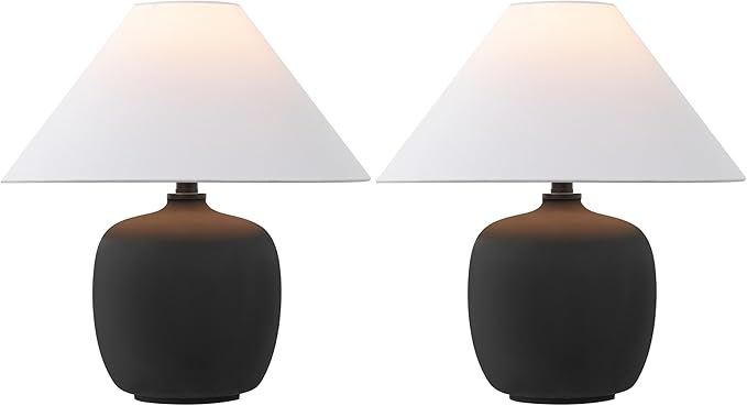 JONATHAN Y JYL5600A-SET2 Delphi 18.25" Minimalist Scandinavian Resin/Iron LED - Image 2