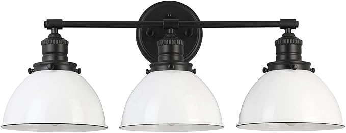 Design House Savannah Rustic Farmhouse 3-Light Bathroom Vanity Light, Matte - Image 2