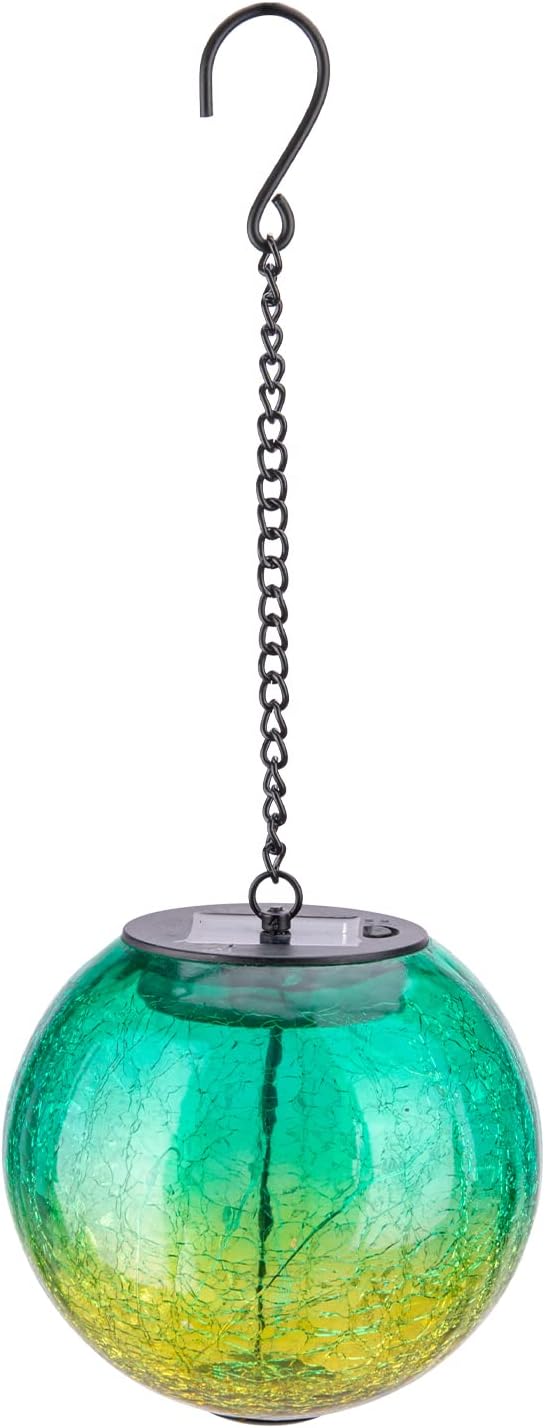 Hanging Solar Lights Outdoor Solar Lanterns Outdoor Decorative Cracked Glass - Image 7